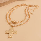 Hammered Cross Series Necklace