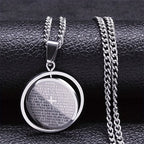 The Lord’s Prayer Rotating Pendant Necklace