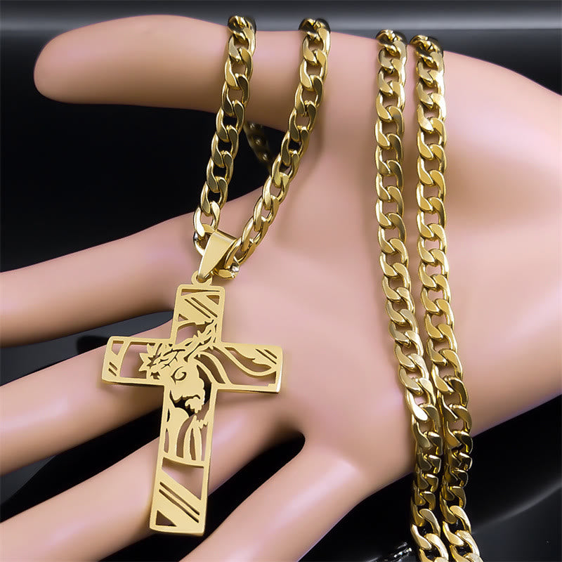 Crown of Thorns Cross Necklace