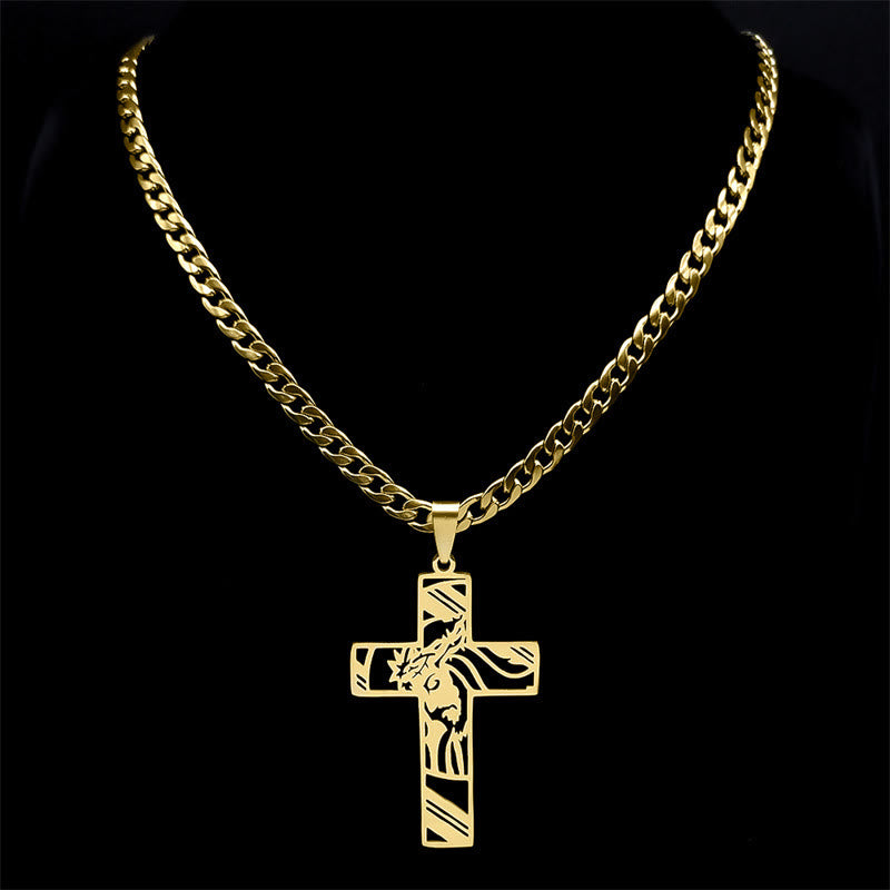 Crown of Thorns Cross Necklace