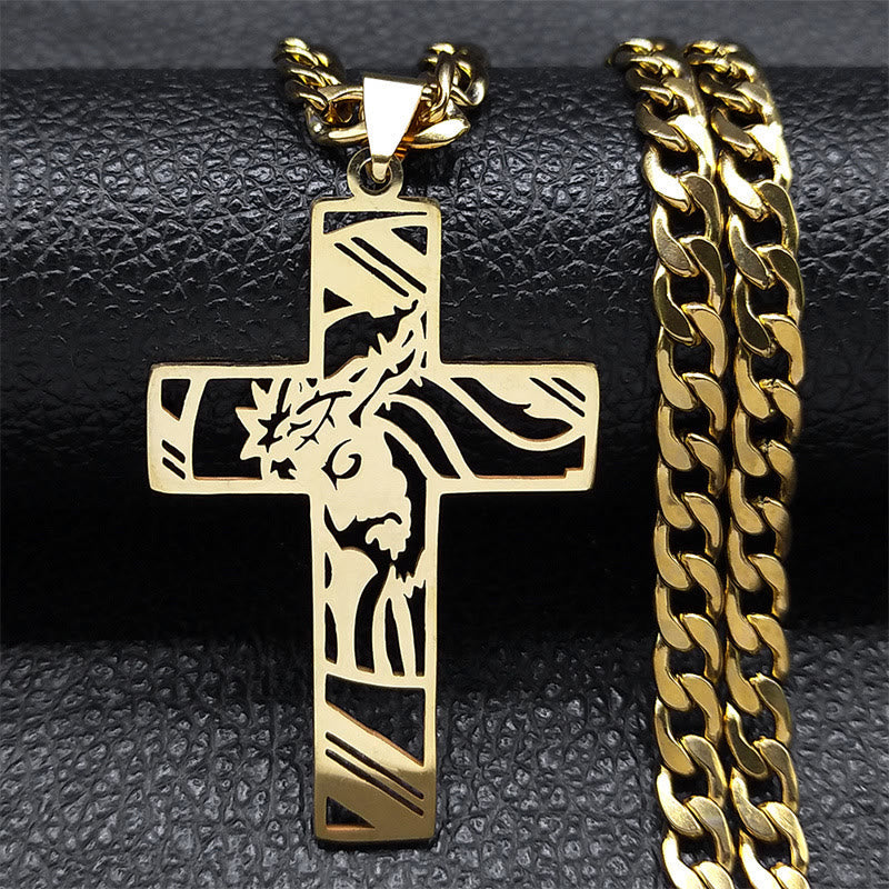 Crown of Thorns Cross Necklace