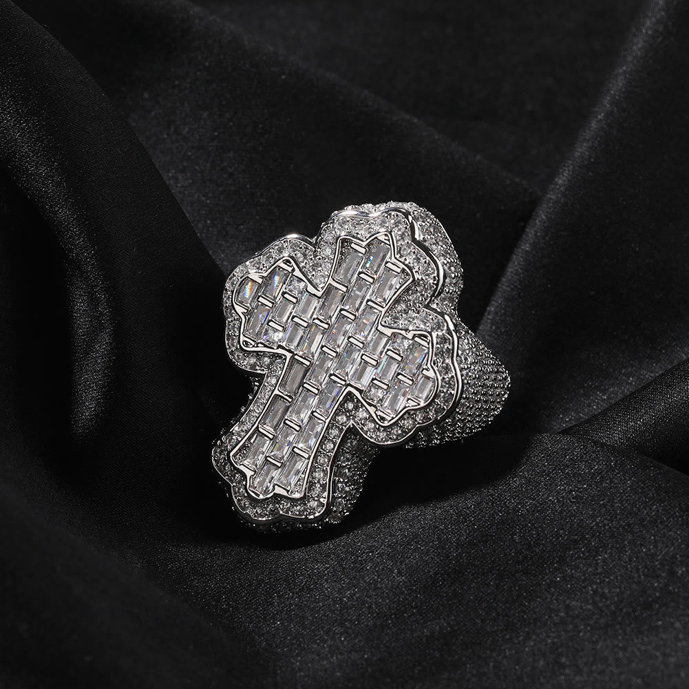 Pave Cross Ring