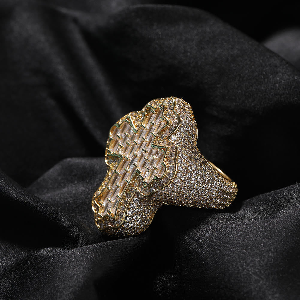 Pave Cross Ring