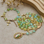 Green Heart & Butterfly Rosary, Bracelet
