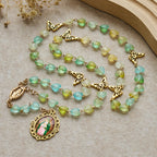 Green Heart & Butterfly Rosary, Bracelet
