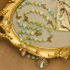Green Heart & Butterfly Rosary, Bracelet