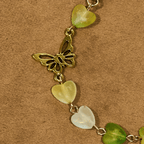 Green Heart & Butterfly Rosary, Bracelet