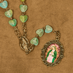 Green Heart & Butterfly Rosary, Bracelet