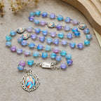 Blue Heart & Butterfly Rosary, Bracelet