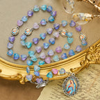 Blue Heart & Butterfly Rosary, Bracelet