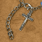 Blue Heart & Butterfly Rosary, Bracelet