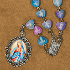 Blue Heart & Butterfly Rosary, Bracelet