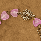 Pink Heart & Butterfly Rosary, Bracelet