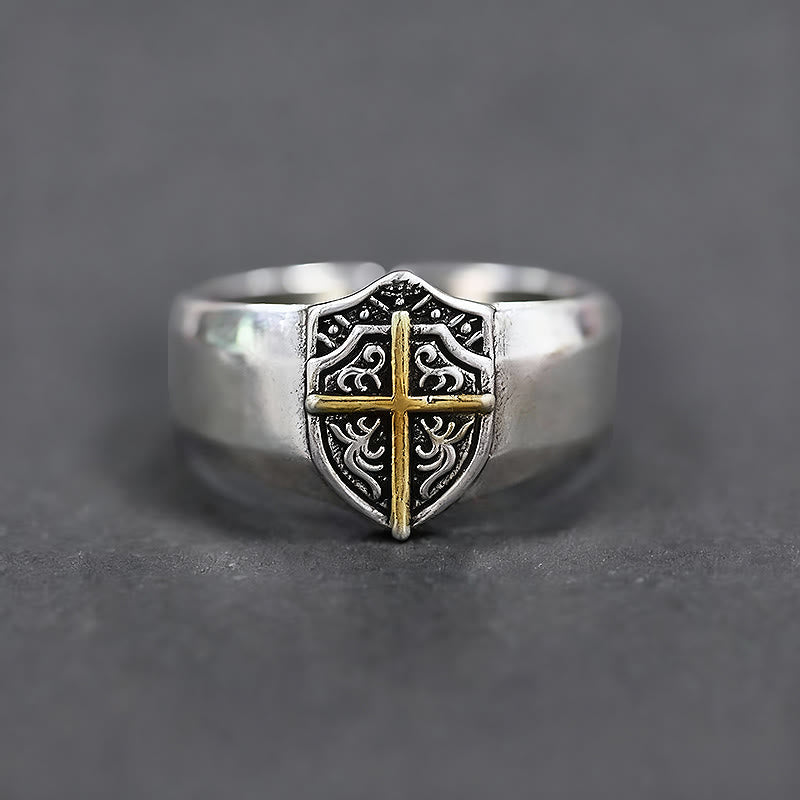 Shield Cross Ring
