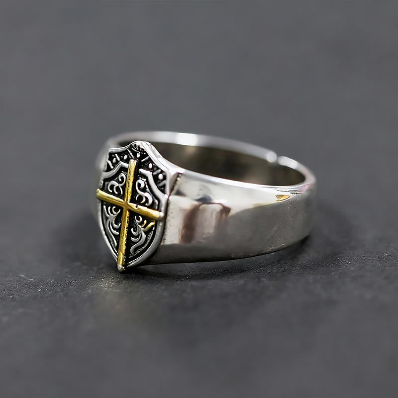 Shield Cross Ring