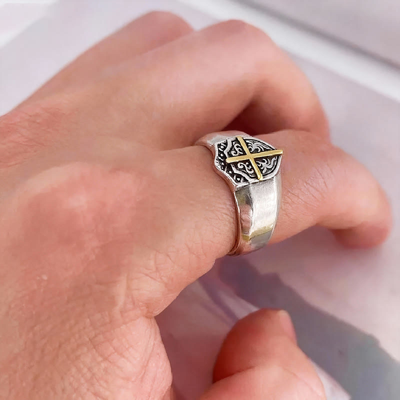 Shield Cross Ring