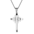 Geometric Cross Pendant Necklace