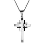Geometric Cross Pendant Necklace