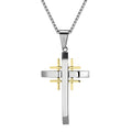 Geometric Cross Pendant Necklace
