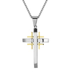 Geometric Cross Pendant Necklace