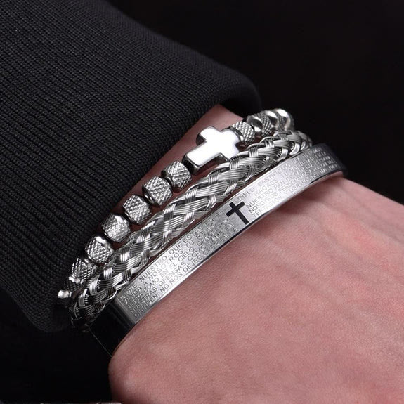 Stackable Cross Bracelet Set