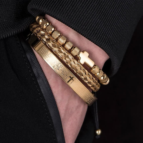 Stackable Cross Bracelet Set