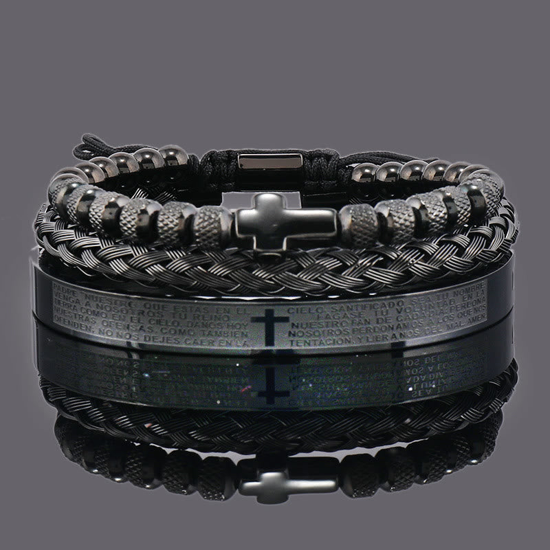 Stackable Cross Bracelet Set