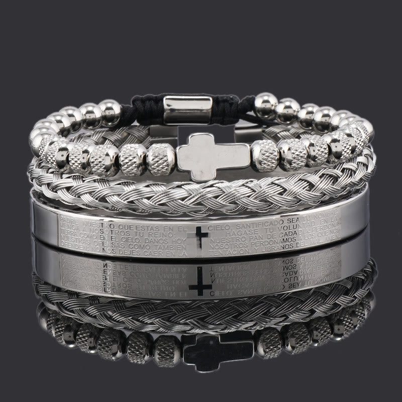 Stackable Cross Bracelet Set