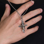 Ornate Scrollwork Cross Necklace