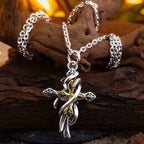 Ornate Scrollwork Cross Necklace