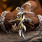 Ornate Scrollwork Cross Necklace