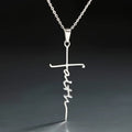 Elegant Scripted Faith Cross