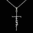 Elegant Scripted Faith Cross