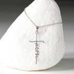 Elegant Scripted Faith Cross