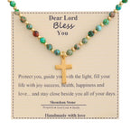 Blessed Stone Cross Necklace
