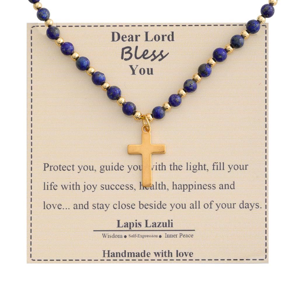 Blessed Stone Cross Necklace
