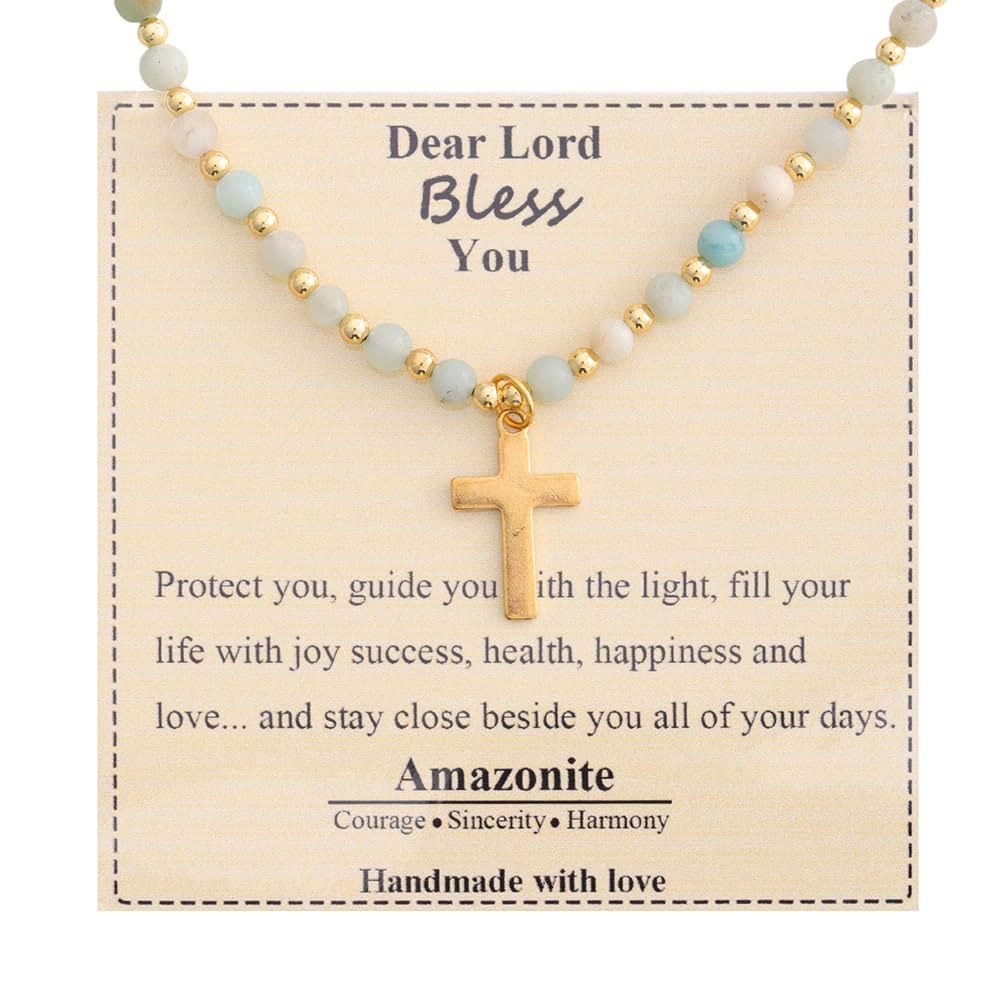 Blessed Stone Cross Necklace