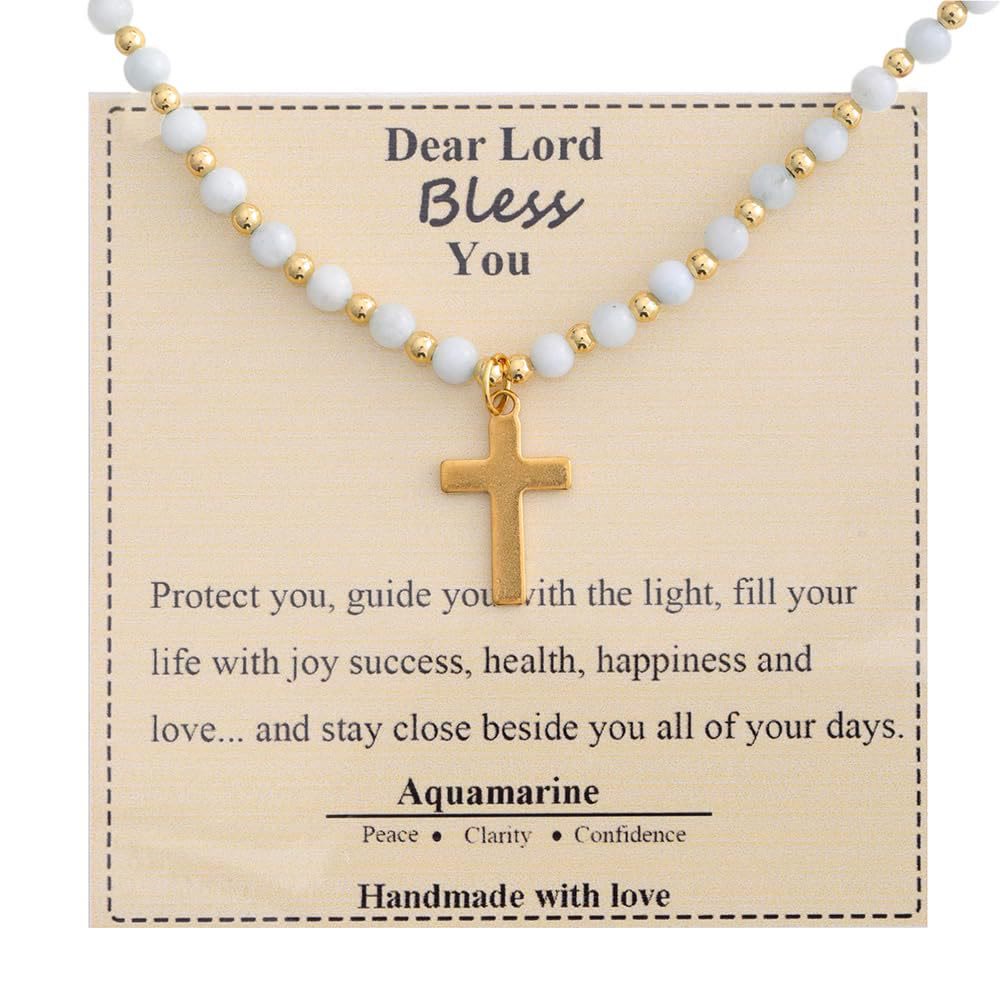 Blessed Stone Cross Necklace