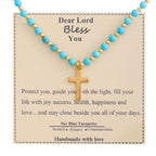Blessed Stone Cross Necklace