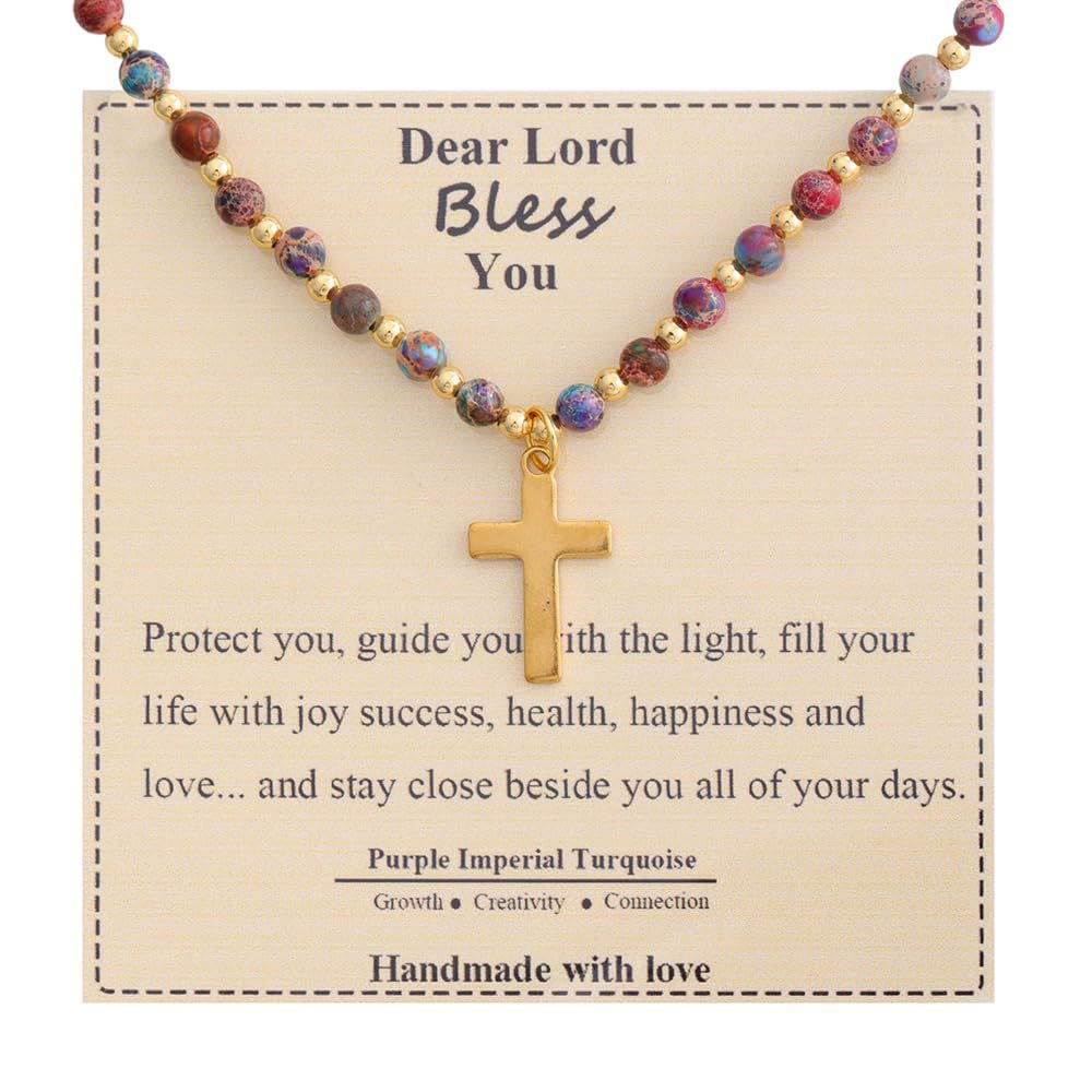 Blessed Stone Cross Necklace