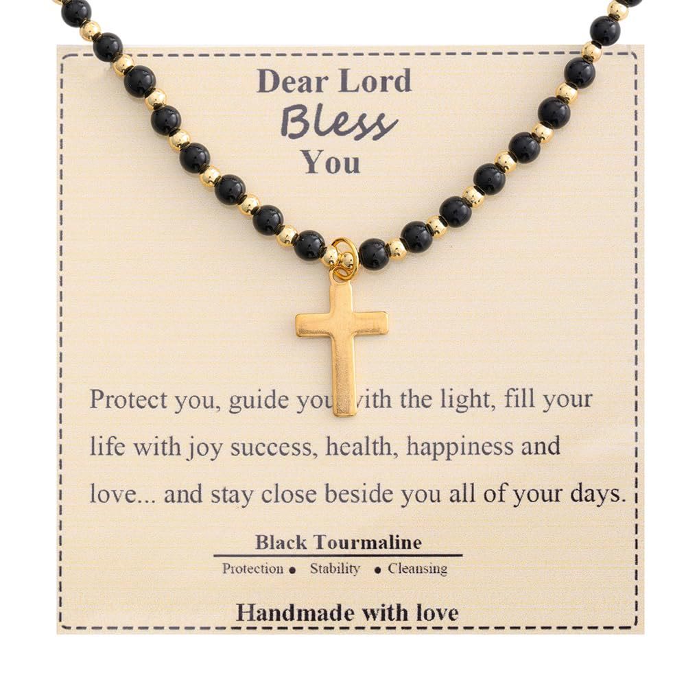 Blessed Stone Cross Necklace