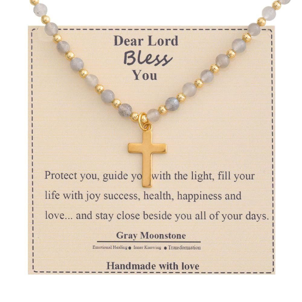Blessed Stone Cross Necklace