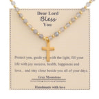 Blessed Stone Cross Necklace