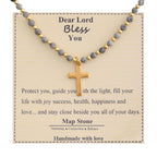 Blessed Stone Cross Necklace