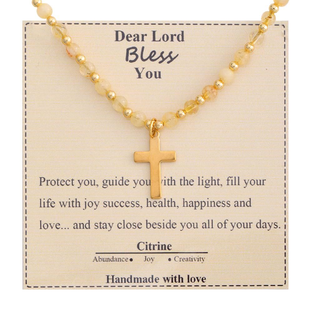 Blessed Stone Cross Necklace