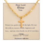 Blessed Stone Cross Necklace