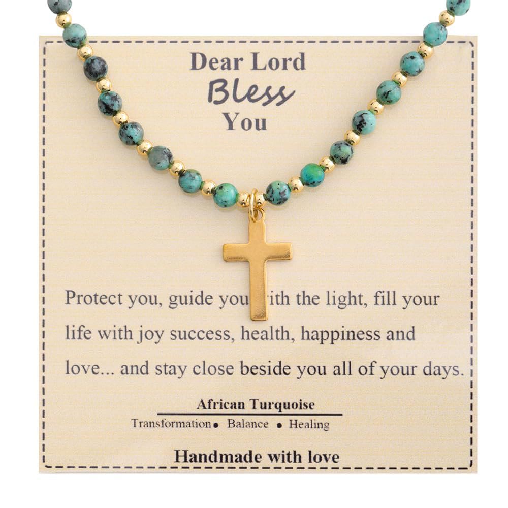 Blessed Stone Cross Necklace