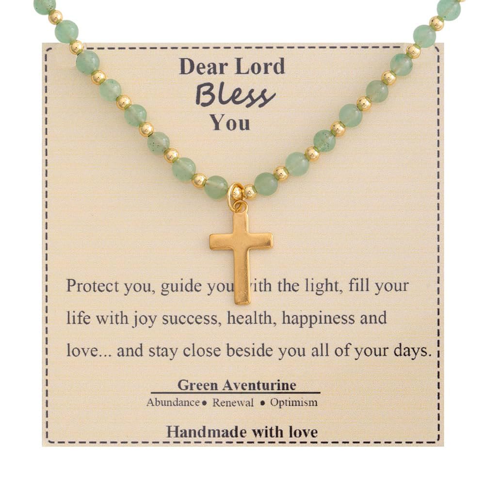 Blessed Stone Cross Necklace