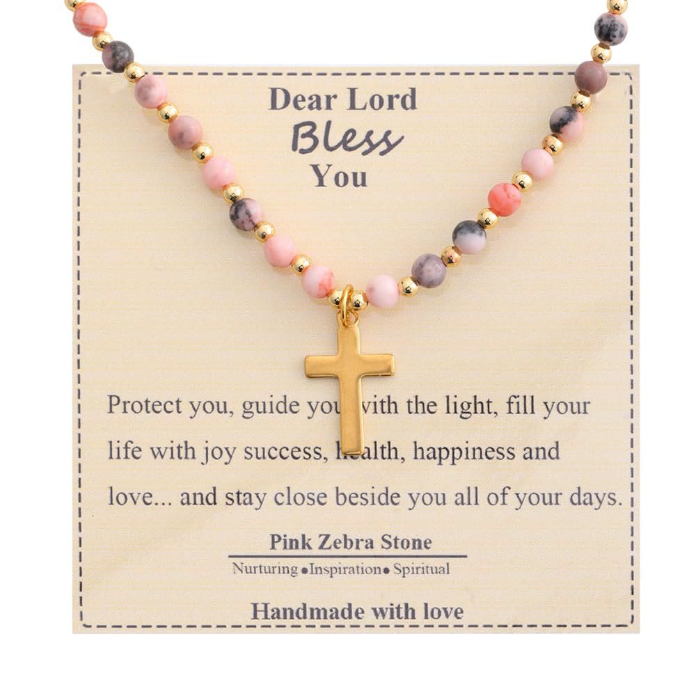 Blessed Stone Cross Necklace