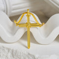 3-Color Nail Cross Pendant Necklace